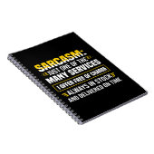 Sarcasm is maar een van de vele services notitieboek (Rechterzijde)