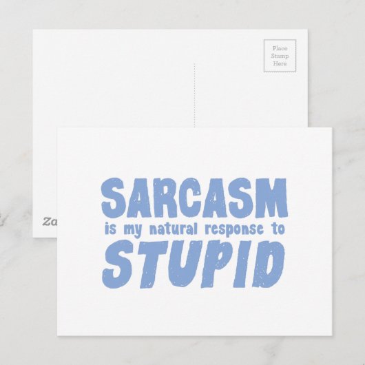 Sarcasm is mijn natuurlijke reactie op dom briefkaart (Voorkant / Achterkant)