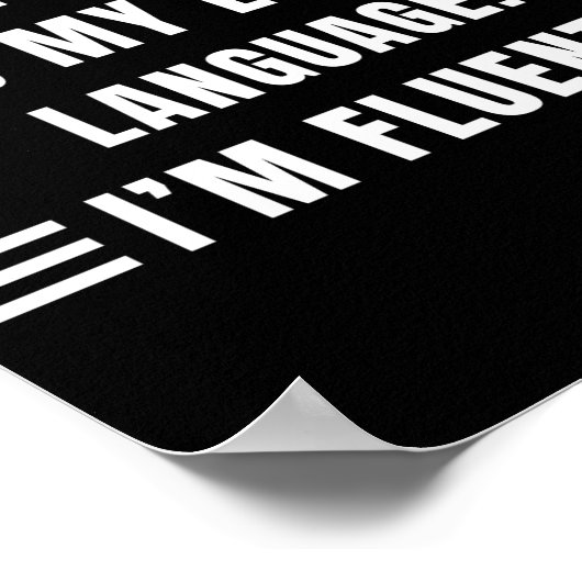 Sarcasm Is My Love Language Funny Quotes Sarcastic Poster (Hoek)