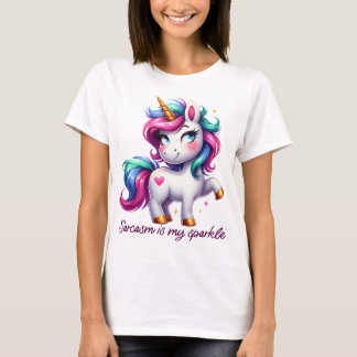 SARCASM IS MY SPARKLE CUTE UNICORN T-SHIRT