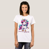 SARCASM IS MY SPARKLE CUTE UNICORN T-SHIRT (Voorkant volledig)