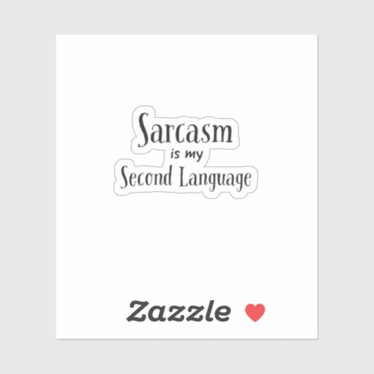 Sarcasm Laptop Sticker (Vel)