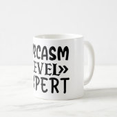 Sarcasm Level Expert Funny Quote Humorisy Sassy Koffiemok (Voorkant rechts)