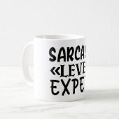 Sarcasm Level Expert Funny Quote Humorisy Sassy Koffiemok (Voorkant links)