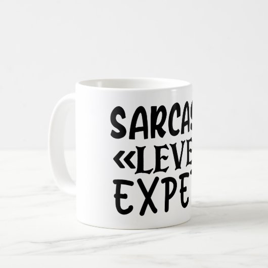 Sarcasm Level Expert Funny Quote Humorisy Sassy Koffiemok (Voorkant links)