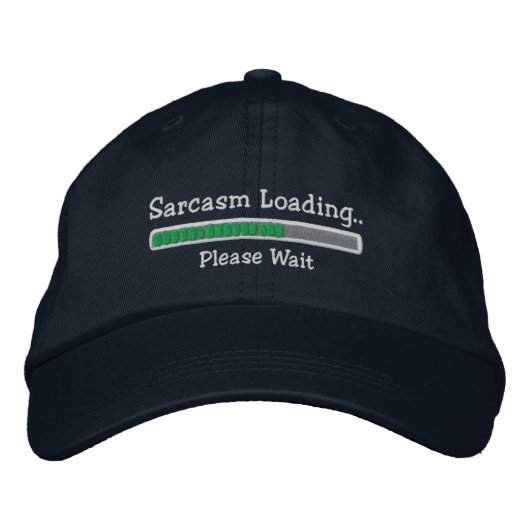 Sarcasm Loading Gelieve te wachten Geborduurde Pet (Voorkant)