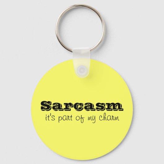 Sarcasm maakt deel uit van mijn charme Sleutelhang Sleutelhanger (Voorkant)