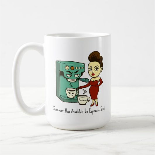 Sarcasm: Now Available In Espresso Shots Mug Koffiemok (Links)