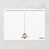 Sarcasm Owl - Briefkaart (Achterkant)