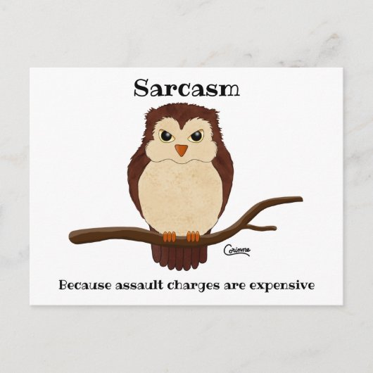 Sarcasm Owl - Briefkaart (Voorkant)