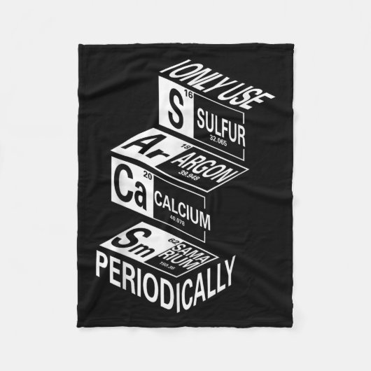 Sarcasm Periodic Table Element Weird Science Joke Fleece Deken (Voorkant)