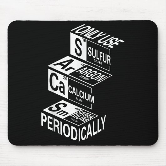 Sarcasm Periodic Table Element Weird Science Joke Muismat (Voorkant)