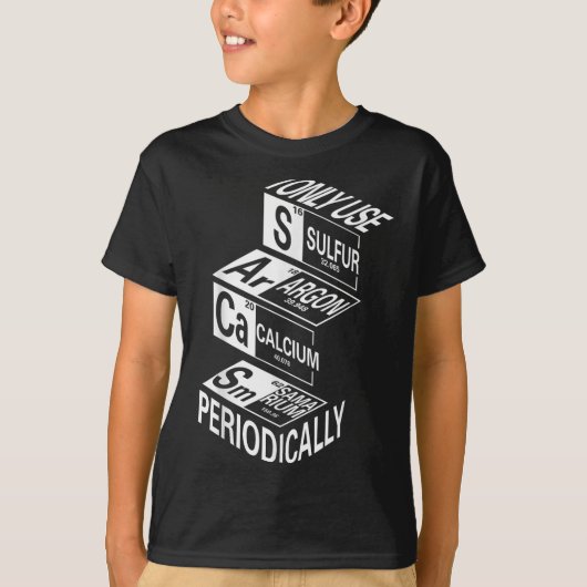 Sarcasm Periodic Table Element Weird Science Joke T-shirt (Voorkant)