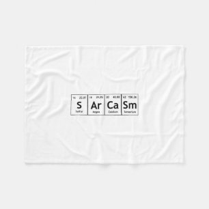 SArCaSm Periodic Table Elements Word Chemistry Fleece Deken