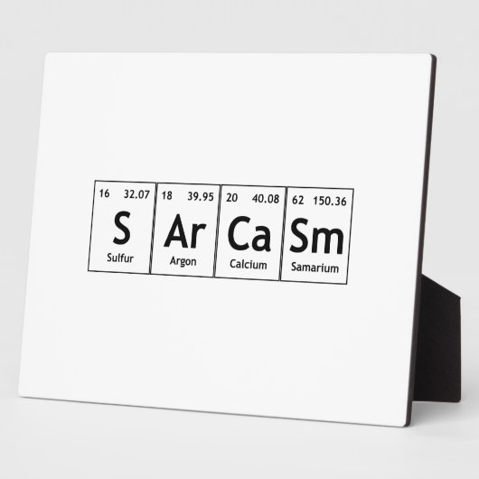 SArCaSm Periodic Table Elements Word Chemistry Fotoplaat (Zijkant)