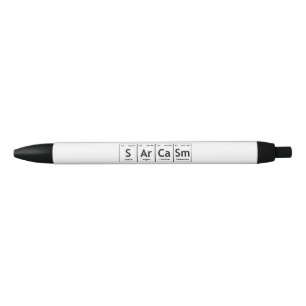 SArCaSm Periodic Table Elements Word Chemistry Zwarte Inkt Pen