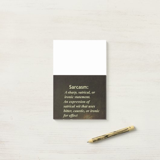 Sarcasm Post-it® Notes (Op bureau)