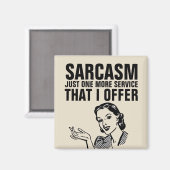 SARCASM RETRO HUUSEWIFE MAGNETS MAGNEET (Voorkant / Achterkant)