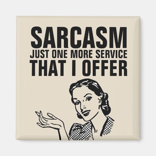 SARCASM RETRO HUUSEWIFE MAGNETS MAGNEET (Voorkant)
