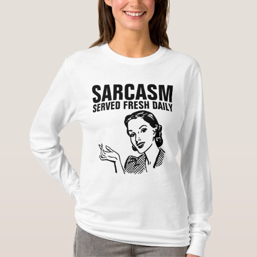 SARCASM SERVED FRESH DAILY retro women T-Shirts (Voorkant)