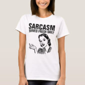 SARCASM SERVED FRESH DAILY retro women T-Shirts (Voorkant)
