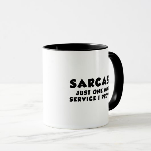 Sarcasm Service Coffee-Mok Mok (Voorkant rechts)