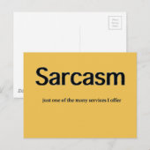 Sarcasm Services Briefkaart (Voorkant / Achterkant)