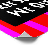 SARCASM SLECHTS ÉÉN MEER VRIJE DIENSTAANBIEDING la Poster (Hoek)