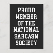 Sarcasm Society Funny Quote Briefkaart (Voorkant)