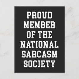 Sarcasm Society Funny Quote Briefkaart