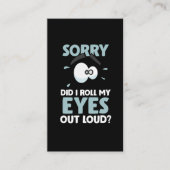 Sarcasm Sorry dat ik mijn ogen uitwissel luid Sarc Visitekaartje (Voorkant)