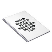 Sarcasm Stupidity Notitieboek (Rechterzijde)