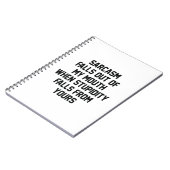 Sarcasm Stupidity Notitieboek (Linkerzijde)