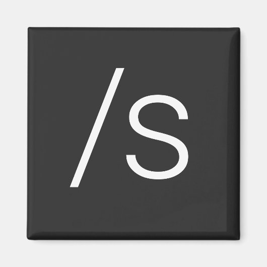 Sarcasm symbool voorwaartse schuine streep magneet (Voorkant)