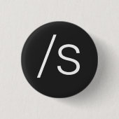 Sarcasm symbool voorwaartse schuine streep ronde button 3,2 cm (Voorkant)