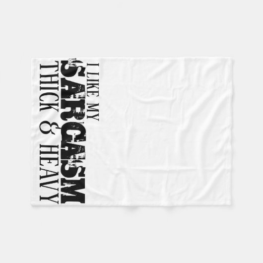 Sarcasm Thick & Heavy Fleece Deken (Voorkant (Horizontaal))