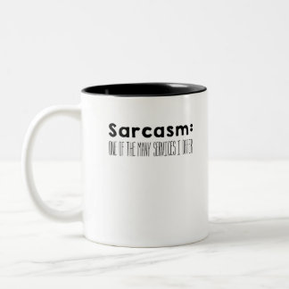 sarcasm tweekleurige koffiemok
