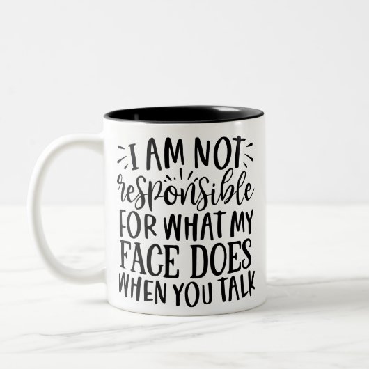 Sarcasm & Wit Coffee Mug Tweekleurige Koffiemok (Links)
