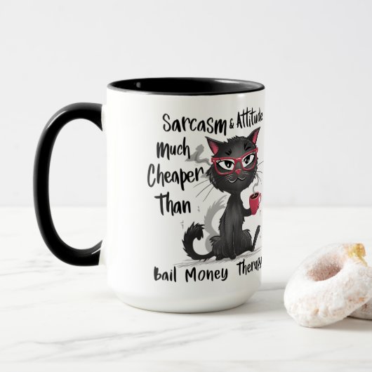 Sarcasme & Attitude Grappig Cateigenaar Geschenk Mok (Met donut)
