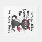 Sarcasme & Attitude Grappig Geschenk voor Kattenli Fleece Deken (Voorkant (Horizontaal))