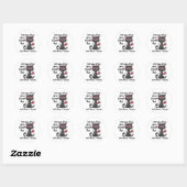 Sarcasme & Attitude Grappig Geschenk voor Kattenli Ronde Sticker (Vel)