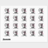 Sarcasme & Attitude Grappig Geschenk voor Kattenli Vierkante Sticker (Vel)