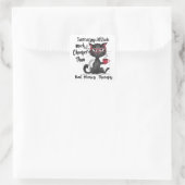 Sarcasme & Attitude Grappig Geschenk voor Kattenli Vierkante Sticker (Tas)