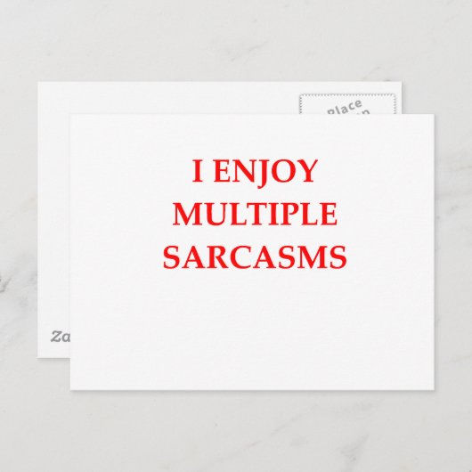 sarcasme briefkaart (Voorkant / Achterkant)