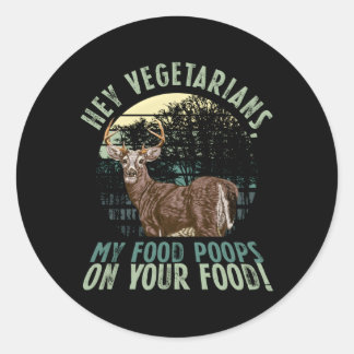 Sarcasme Carnivoor Anti Vegan Vegetarisch Vlees Ronde Sticker