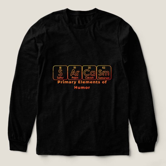 Sarcasme Chemie Ontwerp Tri-Blend Shirt (Voorkant)