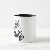 Sarcasme EEFOC Humor Grumpy Black Cat Coffee Mok (Midden)