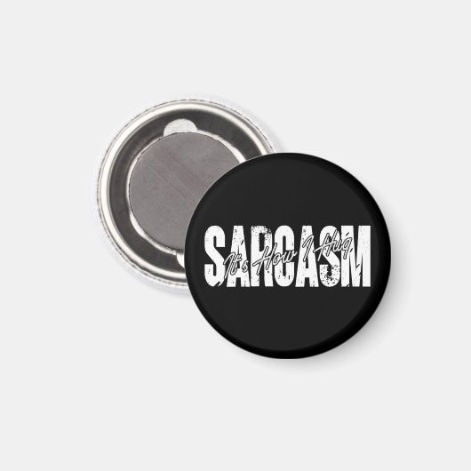 Sarcasme Het is hoe ik knuffel - Grappige Sarcasti Magneet (Voorkant / Achterkant)
