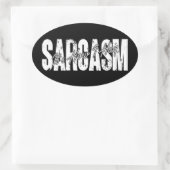 Sarcasme Het is hoe ik knuffel - Grappige Sarcasti Ovale Sticker (Tas)