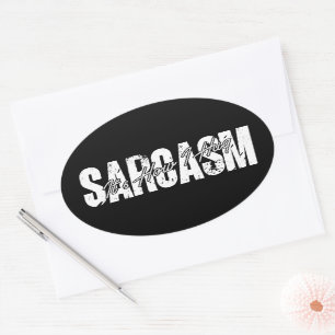 Sarcasme Het is hoe ik knuffel - Grappige Sarcasti Ovale Sticker